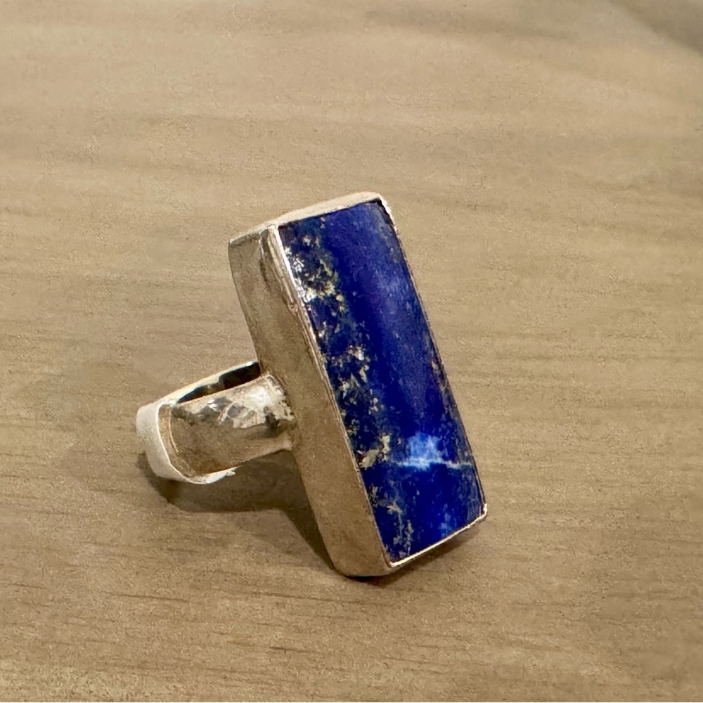 Rectangular Lapis Ring - image 4